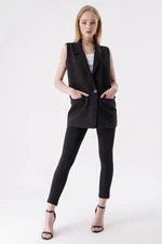HAKKE One Button Fleece Pocket Vest