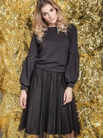 SKIRT MI... MI WITH TULLE BLACK