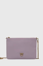 Kožená kabelka Pinko fialová farba, 100455.A0F1