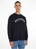 Tmavomodrá pánska mikina Tommy Hilfiger Arched Crew