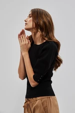 Sweater with puffed sleeves