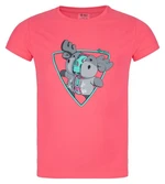 Girls' cotton T-shirt KILPI ALBION-JG PINK