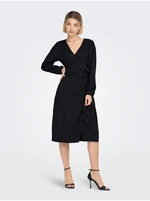 Black Ladies Wrap Dress ONLY Merle - Women