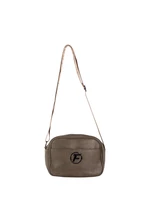 Khaki small messenger bag made of eco leather