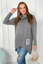 Turtleneck sweater grey