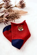 Children's non-pressure socks Red fox