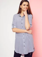 Cocomore Boutiqe striped jacquard shirt blue