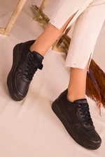 Soho Black-Black Women's Sneakers 15278
