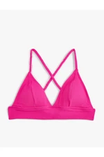 Koton Bikini Top Bralette Cross Strap Covered Textured