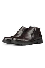 Ducavelli Liverpool Genuine Leather Anti-Slip Sole Zipper Chelsea Daily Boots Brown. Ducavelli Liverpool Genuine Leather Anti-Slip Sole Zipper Chelsea Daily Boots Brown.