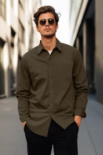 Trendyol Men's Limited Edition Khaki Gabardine Casual Fit Limited Edition Shirt Jacket