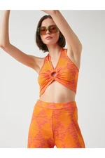 Koton Weave Halterneck Crop Singlets