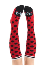 Denokids Ladybug Girl's Red Polka Dot Knee-Length Socks