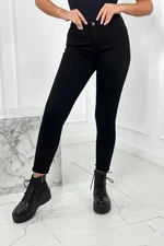Skinny džíny s kapesním detailem černé