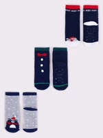 Dětské vánoční froté ponožky Yoclub Kids, balení 3 kusy, SKF-X001U-AA0D-0002