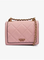 Růžová dámská crossbody kabelka Guess Abey Convertible Xbody Flap - Dámské