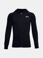 Under Armour Mikina UA RIVAL COTTON FZ HOODIE-BLK