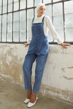 InStyle Front Pocket Detailed Overalls - Blue