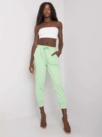 Light Green Women's Cotton Trousers