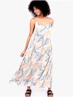 White Women's Patterned Long Strappy Dress Brakeburn