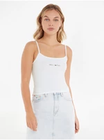 White Women's Tank Top Tommy Jeans TJW BBY Color Linear Strap Top