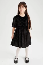 DEFACTO Velvet Knitted Dress