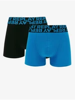 Set of two men's boxers in black and blue Replay - Men