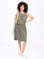 Khaki Ladies Dress with Extended Back Brakeburn - Women