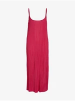 Dark pink women's maxi-dresses VILA Plisa - Ladies