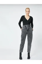 Koton Jeans with Elastic Waist High Waist - Baggy Jeans