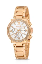 Polo Air Single Row Stone Sport Case Women's Wristwatch Copper Color