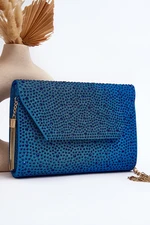 Blue clutch bag decorated with Edela