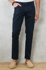 AC&Co / Altınyıldız Classics Men's Navy Blue Slim Fit Slim Fit 5 Pockets Flexible Chino Trousers.