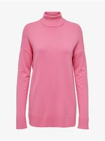 Women's pink turtleneck ONLY Ibi - Women