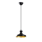 Czarna lampa wisząca z metalowym kloszem ø 22 cm Berceste – Opviq lights