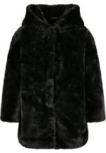 Girls' Teddy Hooded Coat Black