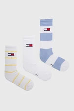 Ponožky Tommy Jeans 3-pak biela farba, 701228094,