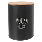 ORION Dóza Mouka hrubá plech / bambus Black 1 kus, poškozený obal