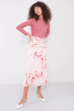 Světle růžová květinová sukně BSL