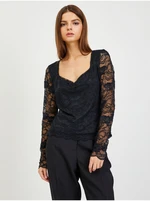 Black women's lace t-shirt Guess Gemma - Women's