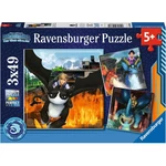 Ravensburger Puzzle Ako vycvičiť šarkana Deväť kráľovstiev 3 x 49 dielikov