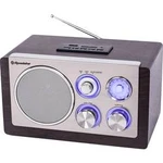 Kuchyňské rádio Roadstar HRA-1345N, SD, AUX, USB, dřevo, stříbrná