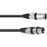 Kabel OMNITRONIC XLR 3m, černá. 3-pólový, 3M kabel černá