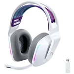 Logitech Gaming G733 LIGHTSPEED herní headset bez kabelu, stereo na uši, bezdrátový 2,4 GHz, bílá