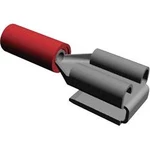 Faston zásuvka TE Connectivity 160834-5 s odbočkou, 6.3 mm x 0.8 mm, 180 °, částečná izolace, červená, 1 ks