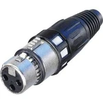 XLR kabelová zásuvka Neutrik NC3FXCC, rovná, 3pól., 5.4 - 6.2 mm, stříbrná