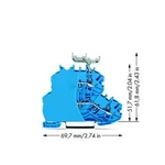 Dvojitá průchodková svorka WAGO 2000-2234/099-000, osazení: N, pružinová svorka, 4.20 mm, modrá, 50 ks