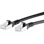 Síťový kabel RJ45 Metz Connect 1308452000-E, CAT 6A, S/FTP, 2.00 m, černá