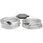 USB 2.0 kabel Manhattan 510424, 11.00 m, transparentní