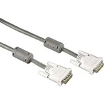 DVI kabel Hama [1x DVI zástrčka 24+1pólová - 1x DVI zástrčka 24+1pólová] bílá 1.80 m